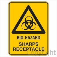Bio-Hazard Sharps Receptacle Sign