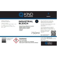 750ml QKind Industrial Bleach Labels