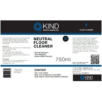 750ml QKind Neutral Floor Cleaner Bleach Labels