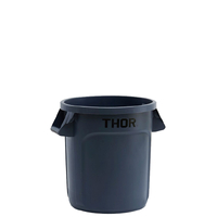 60L Thor Commercial Round Plastic Bin - Grey