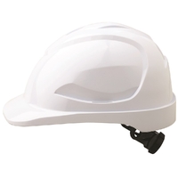 Prochoice V9 Unvented Polycarbonate Type 2 Hard Hat with Ratchet Harness - White