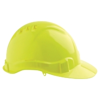 Pro Choice V6 Hard Hat Vented Pushlock Harness - Fluro Yellow