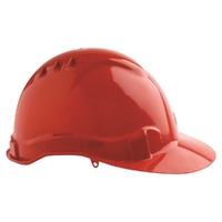 Pro Choice V6 Hard Hat Vented Pushlock Harness - Red