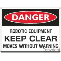 Robotic Equipment Keep Clear 100 x 140mm Self Stick Vinyl Pack of 5