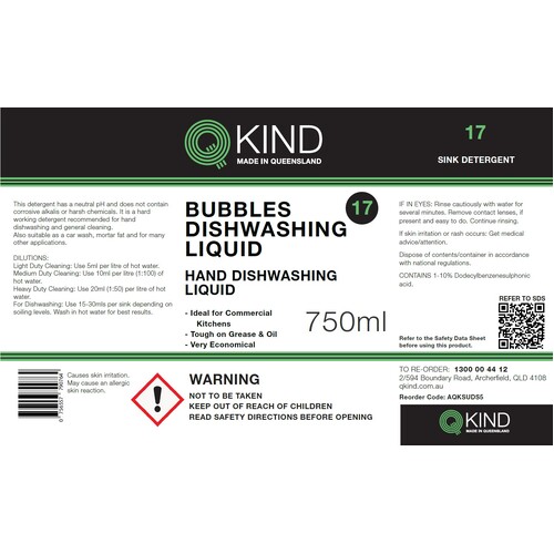 750ml QKind Chemical Labels