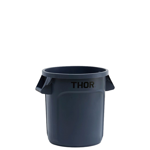 60L Thor Commercial Round Plastic Bin - Grey