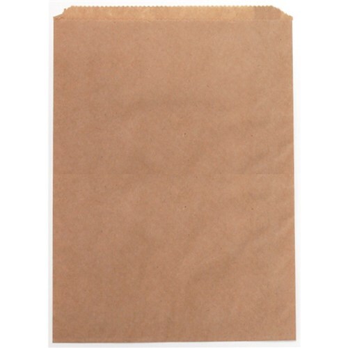 Paper Bag No 6 Flat Strung Wrap Brown 336X240mm 500/pack