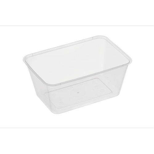 Genfac 1000ml Microwave Safe Recyclable Plastic Food Storage Container Rectangle 500/ctn