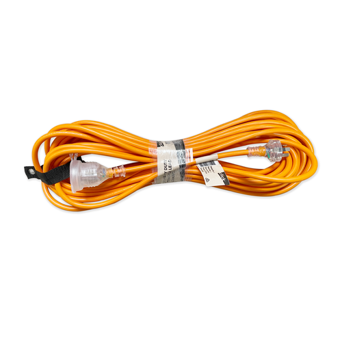 20m Orange Heavy Duty Extension Lead With Cable Tie